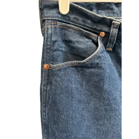 Vintage Wrangler Mens Straight Leg Blue Jeans 38 x 36 Western Farm Rodeo Outdoor - Picture 5 of 7